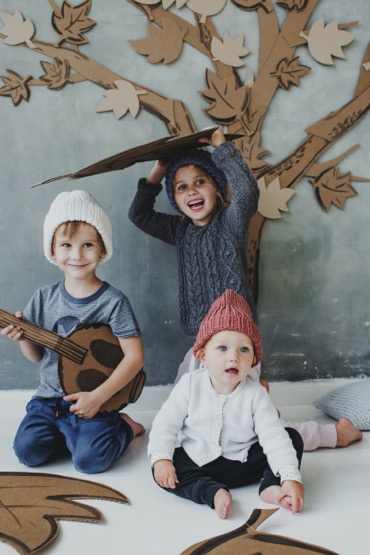 Three children playing