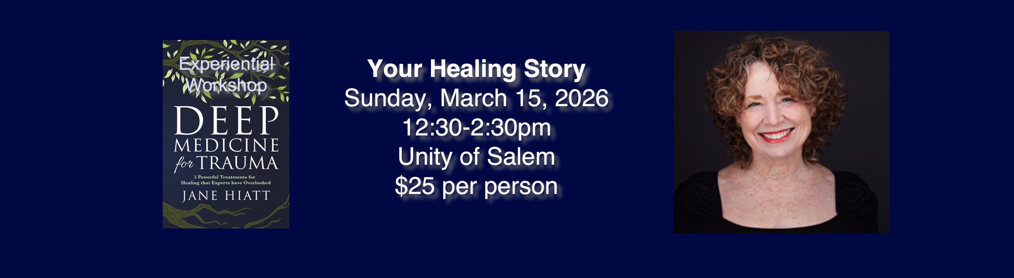 Experiential Workshop with Spiritual Healer Rev. Jane Hiatt