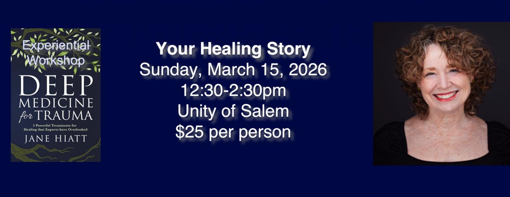 Experiential Workshop with Spiritual Healer Rev. Jane Hiatt