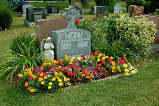 Cemetary Plot with Flowers